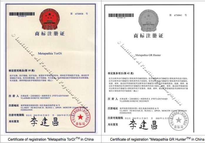 Certificat TorDi China